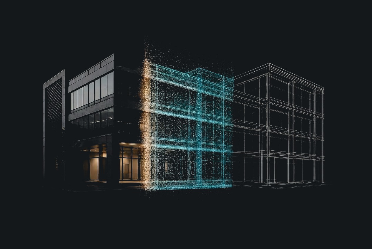 Bâtiment existant transformé en nuage de points puis en maquette Autodesk Revit
